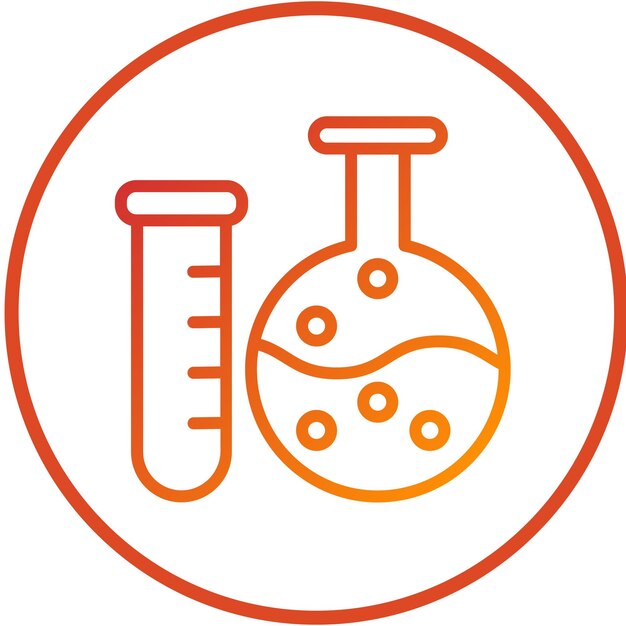 Vector Design Laboratory Flask Icon Style