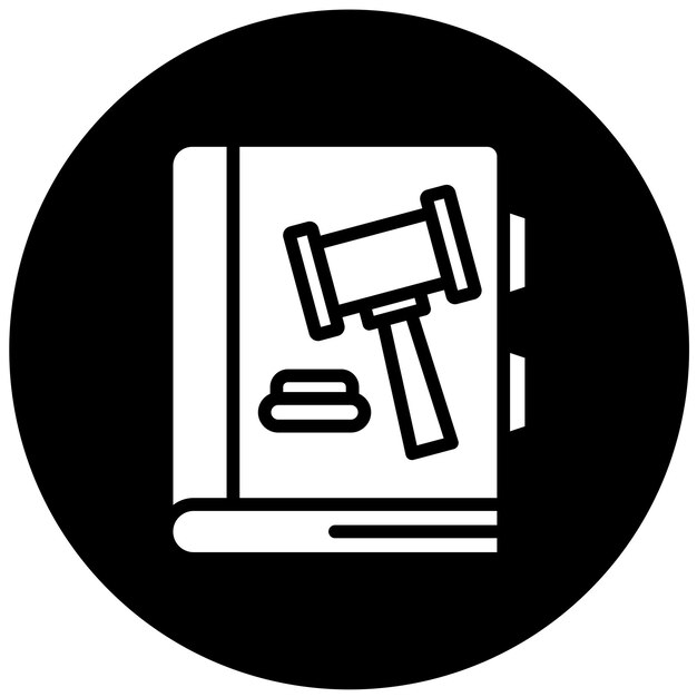 Vector Design Law Book Icon Style