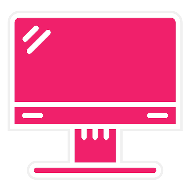 Vector Design LCD Icon Style