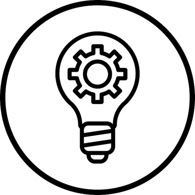 Vector Design Light Usage Efficiency Icon Style