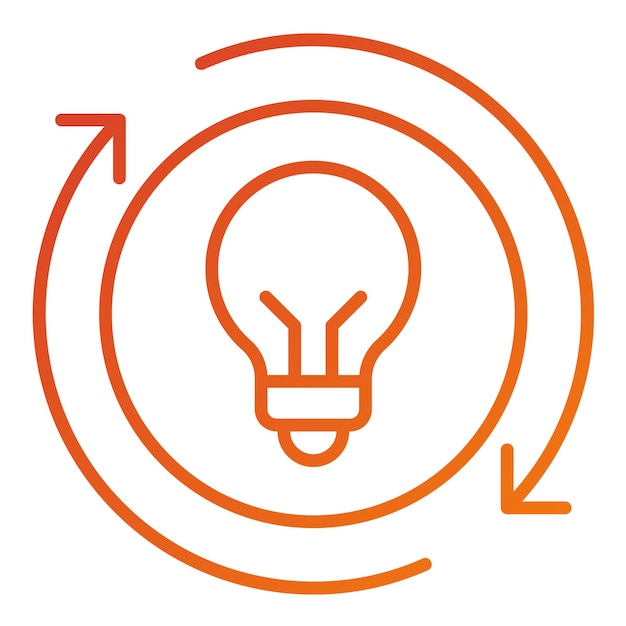 Vector Design Light Usage Efficiency Icon Style