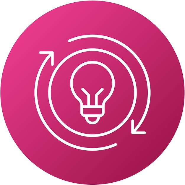 Vector Design Light Usage Efficiency Icon Style