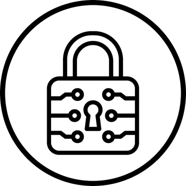 Vector Design Lock Icon Style