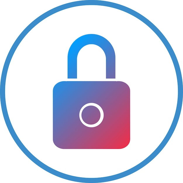 Vector Design Locked Icon Style