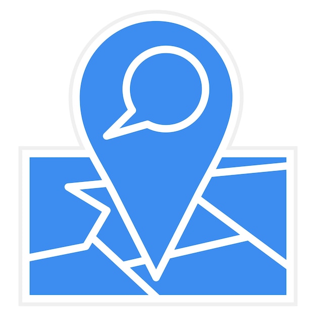 Vector Design Map Chat Icon Style