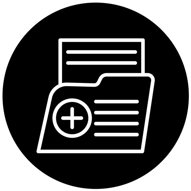 Vector Design Medical Records Folder Icon Style