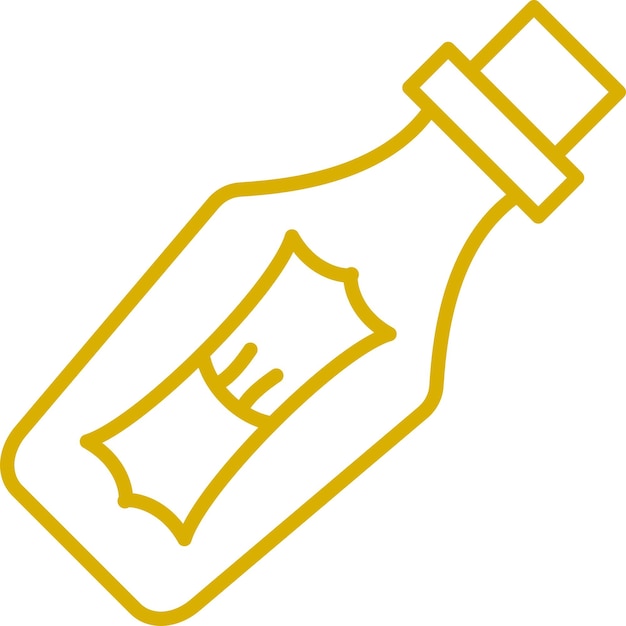 vector design message in a bottle icon style
