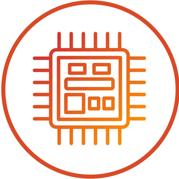 Vector Design Microcontroller Icon Style