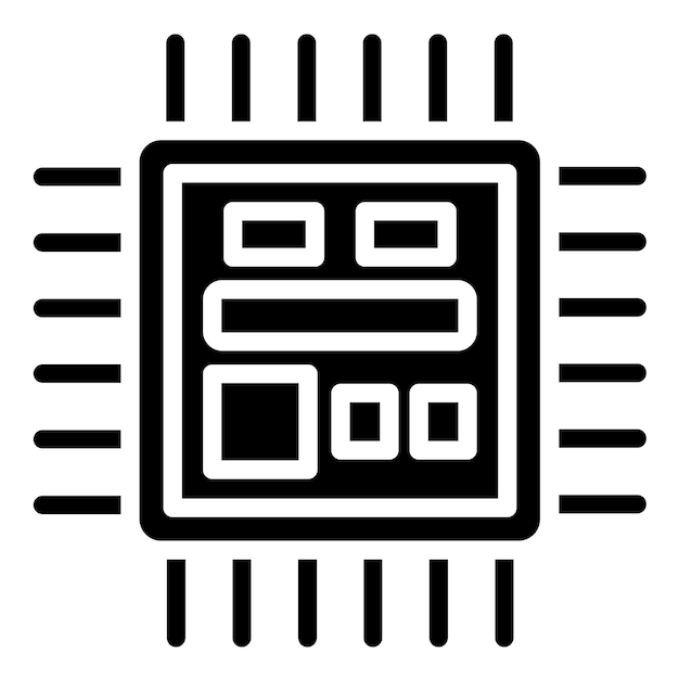 Vector Design Microcontroller Icon Style