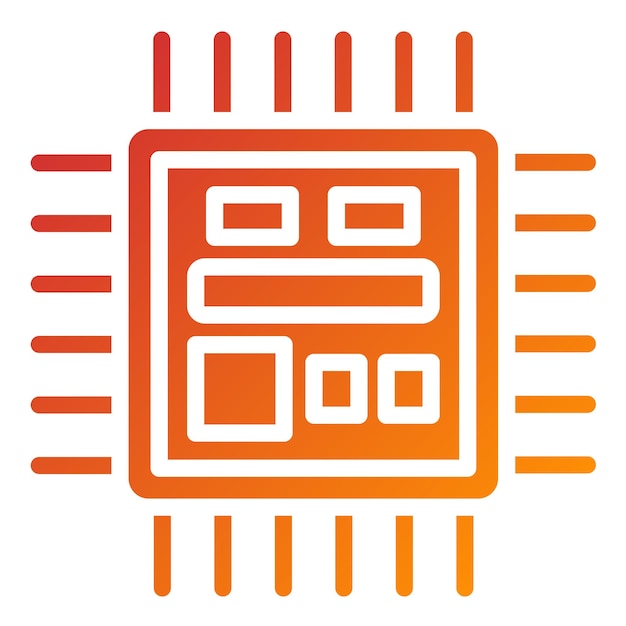 Vector Design Microcontroller Icon Style