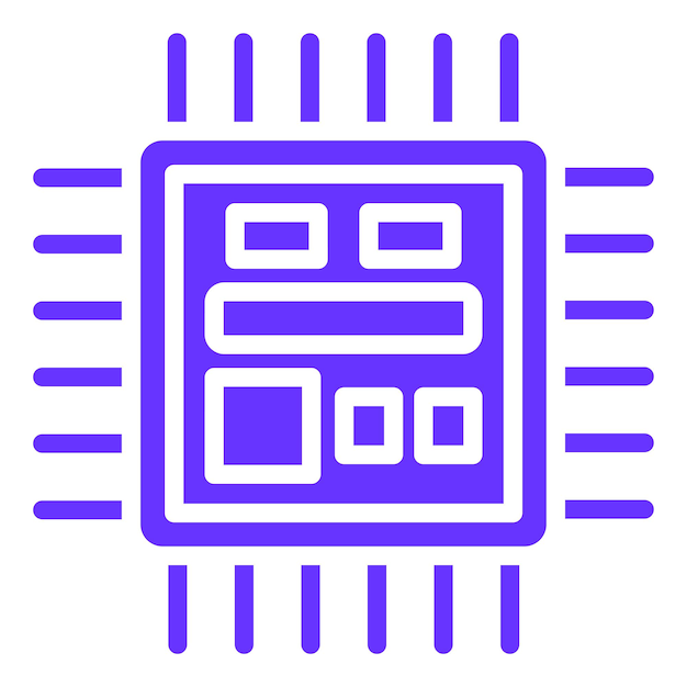 Vector Design Microcontroller Icon Style