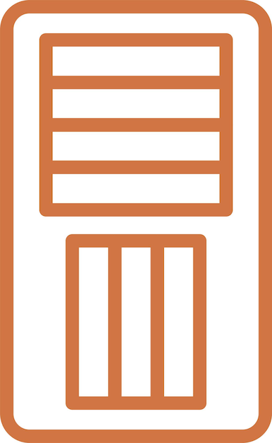 Vector Design Mid Tower Case Icon Style