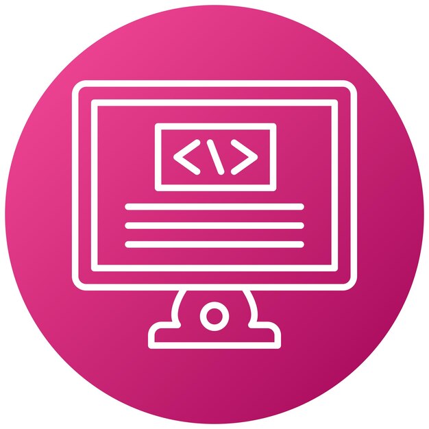 Vector Design Monitor Icon Style