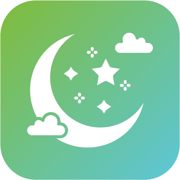 Vector Design Moon Icon Style