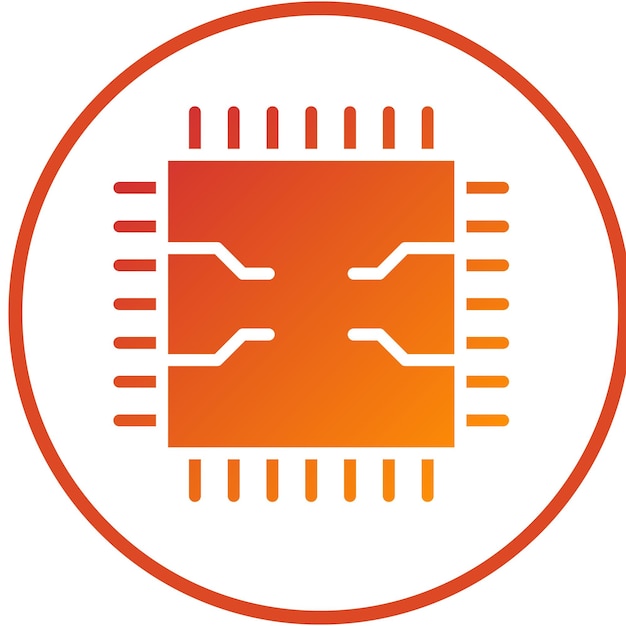 vector design motherboard chipset icon style