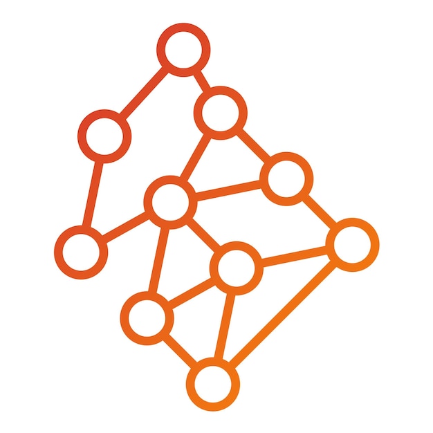 Vector Design Neural Network Icon Style