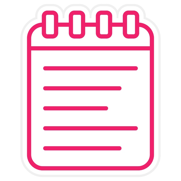 Vector Design Notebook Icon Style