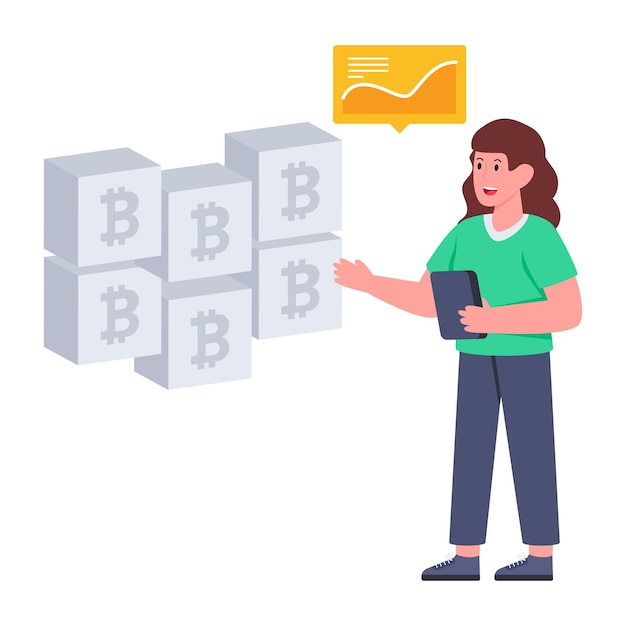 Vector design of bitcoin analyst