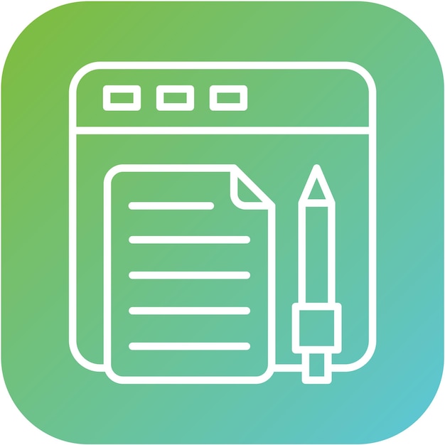 Vector Design Online Content Icon Style