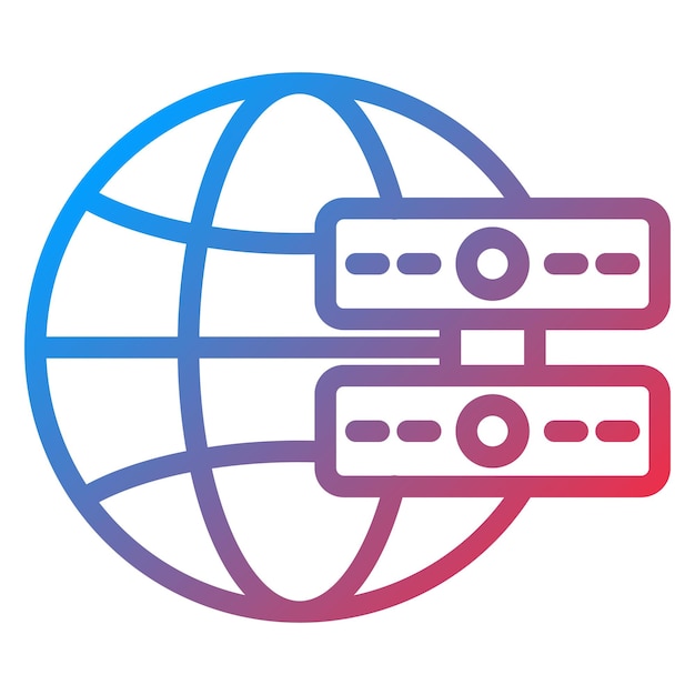 Vector Design Online Server Icon Style