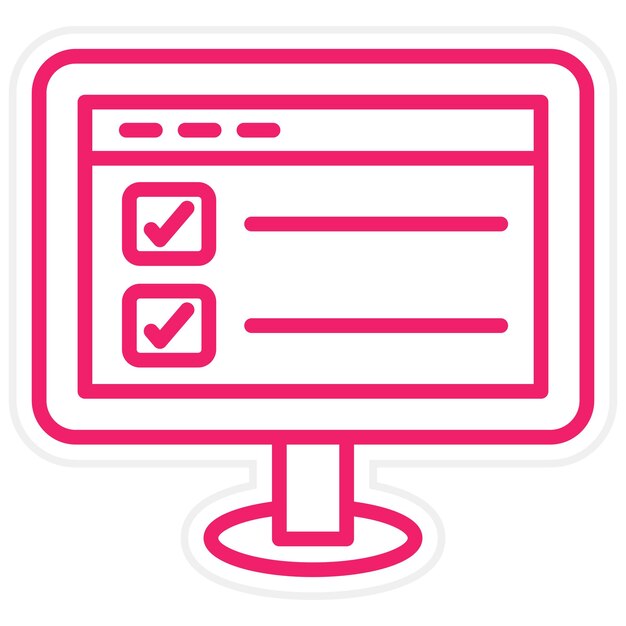 Vector Design Online Survey Icon Style