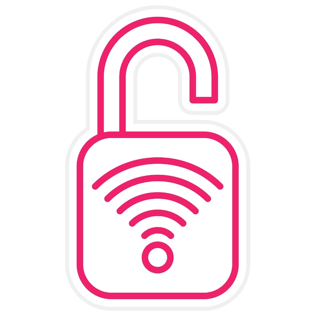 Vector Design Open Smart Lock Icon Style