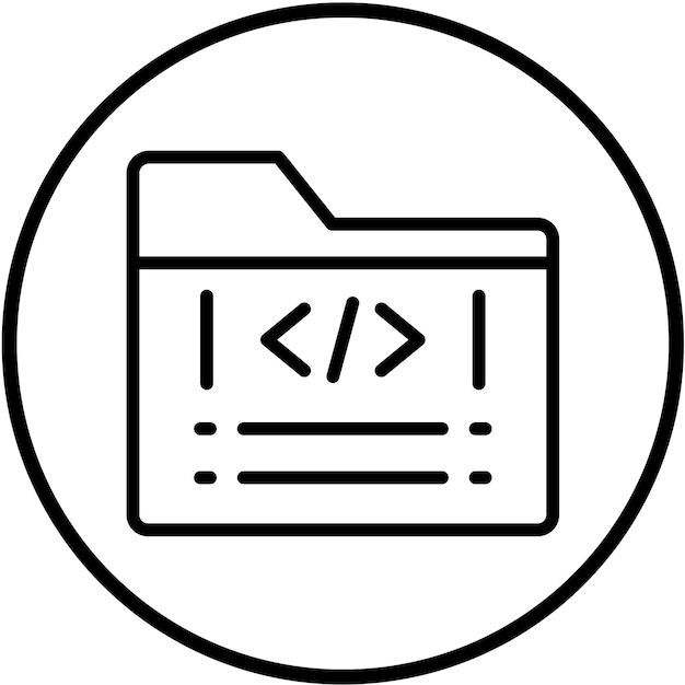Vector Design Original Code Icon Style
