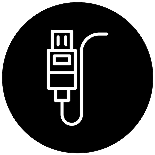 Vector Design Output Connector Icon Style