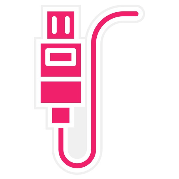 Vector Design Output Connector Icon Style