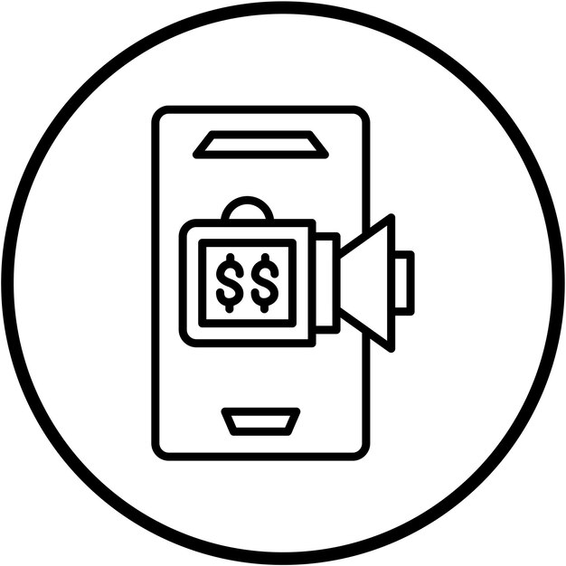 vector design paid live stream icon style