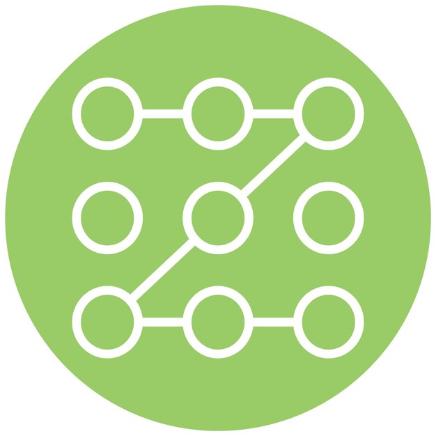 vector design pattern lock icon style
