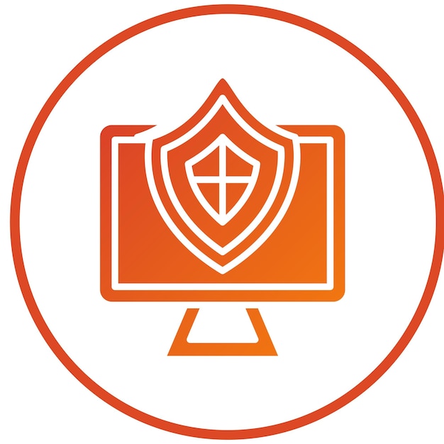 Vector Design Pc Protection Icon Style