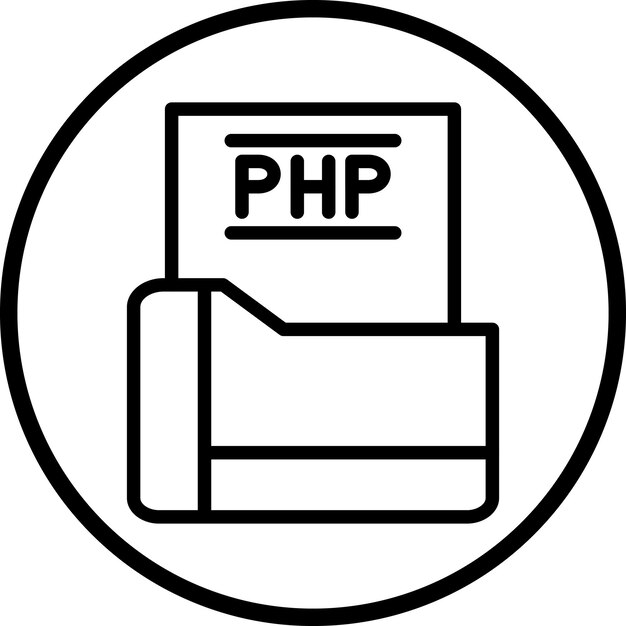 vector design php file icon style