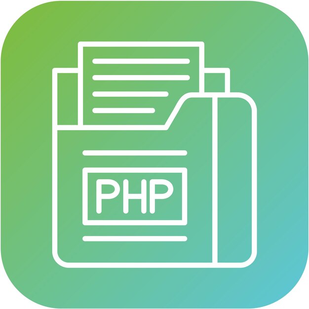 vector design php file icon style