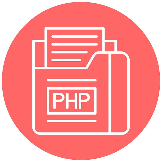 vector design php file icon style