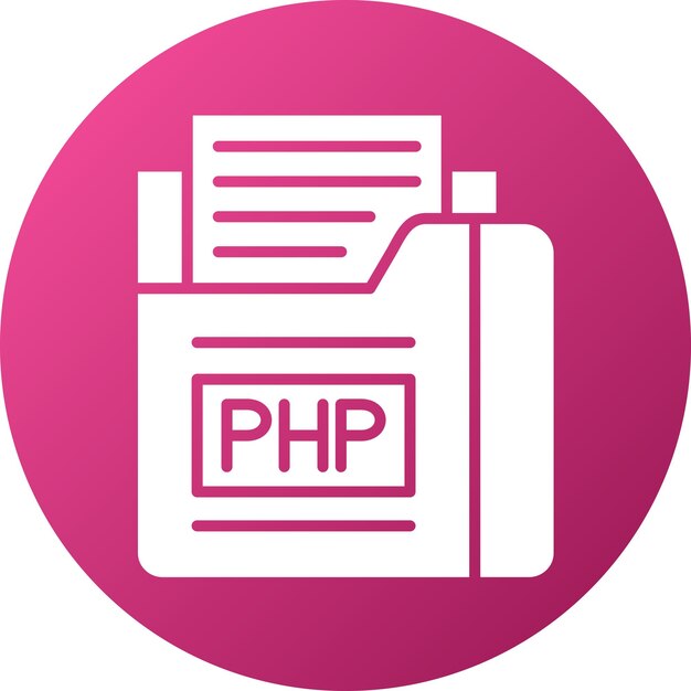 vector design php file icon style