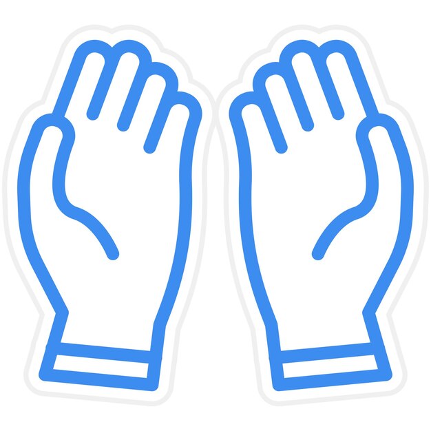 Vector Design Prayer Icon Style