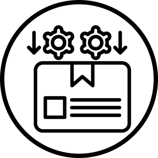 Vector Design Procedure Package Icon Style