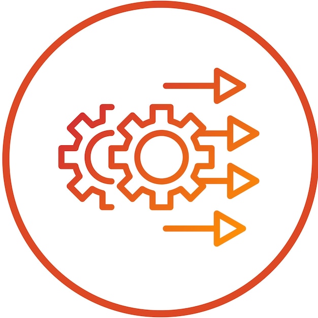 Vector Design Process Optimization Icon Style