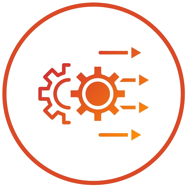 Vector Design Process Optimization Icon Style