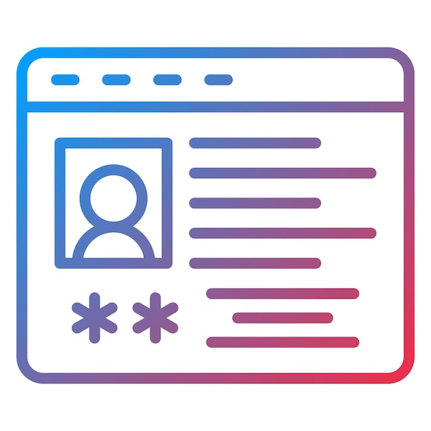 Vector Design Profiling Icon Style