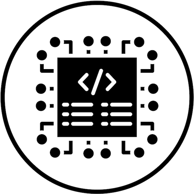 Vector Design Quantum Code Icon Style
