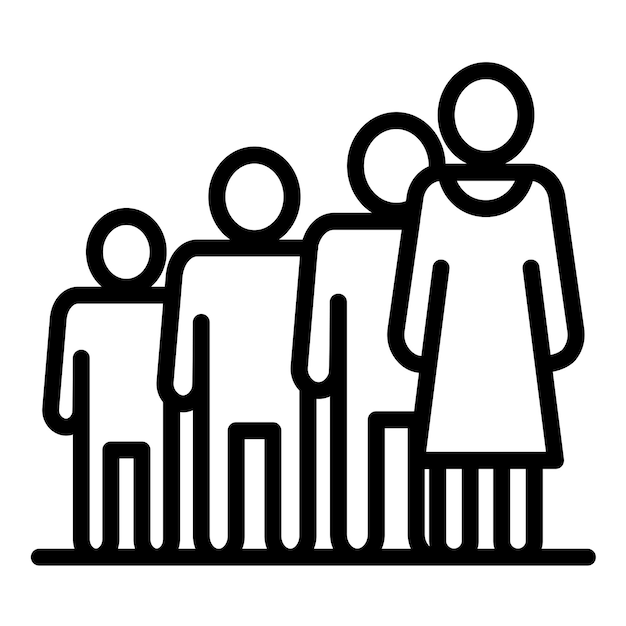 vector design queueing icon style