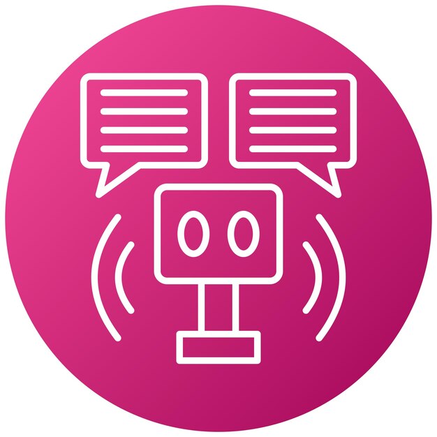 Vector Design Robot Assistant Icon Style
