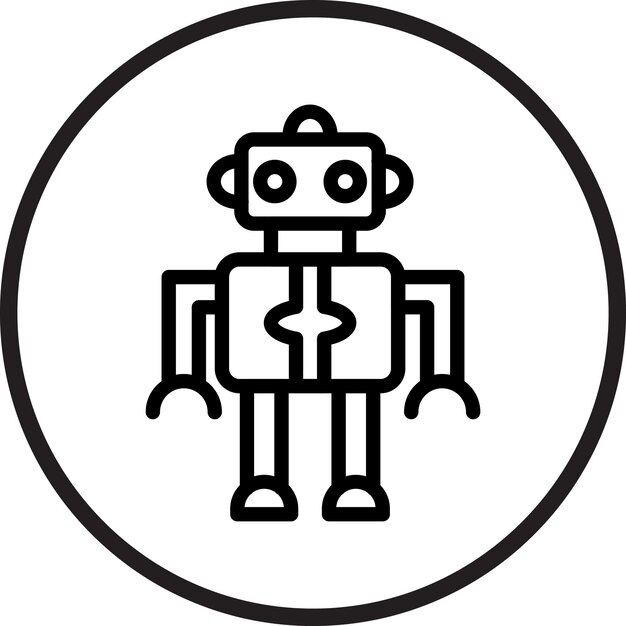 Vector Design Robot Icon Style