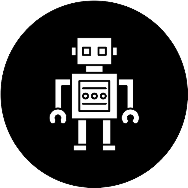 Vector Design Robot Icon Style