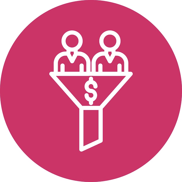 Vector Design Sales Funnel Icon Style
