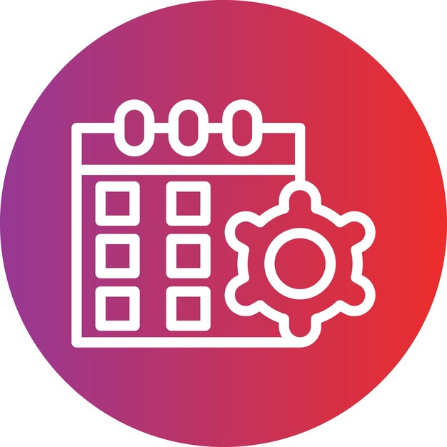 Vector Design Schedule Procedure Icon Style