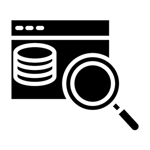 Vector Design Search Database Icon Style