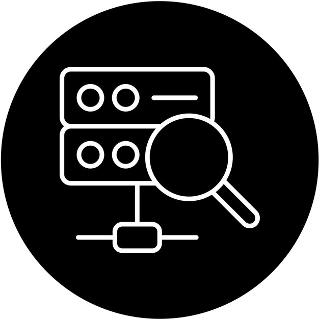 Vector Design Search Database Icon Style